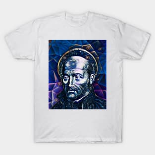 Ignatius of Loyola Dark and White Portrait | Ignatius of Loyola Artwork 5 T-Shirt